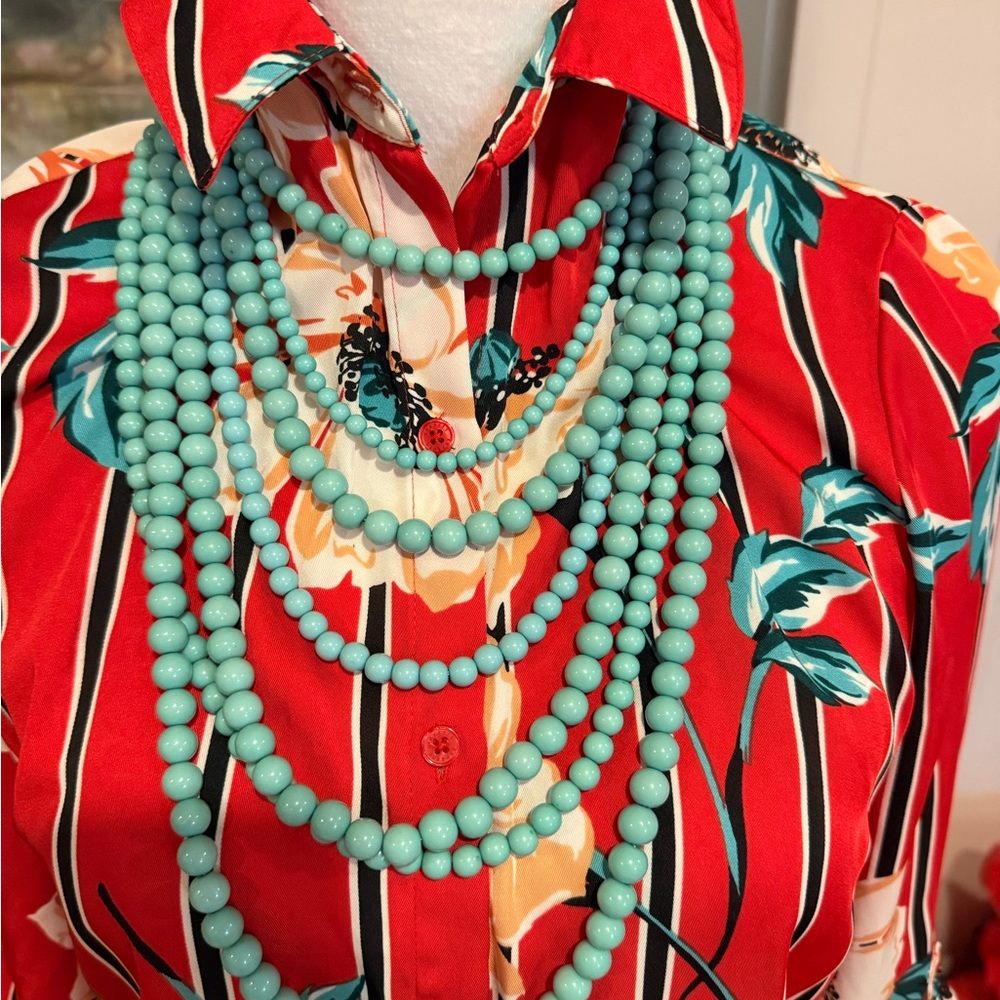 Baublebar Multi String Turquoise Beaded Necklace - image 1